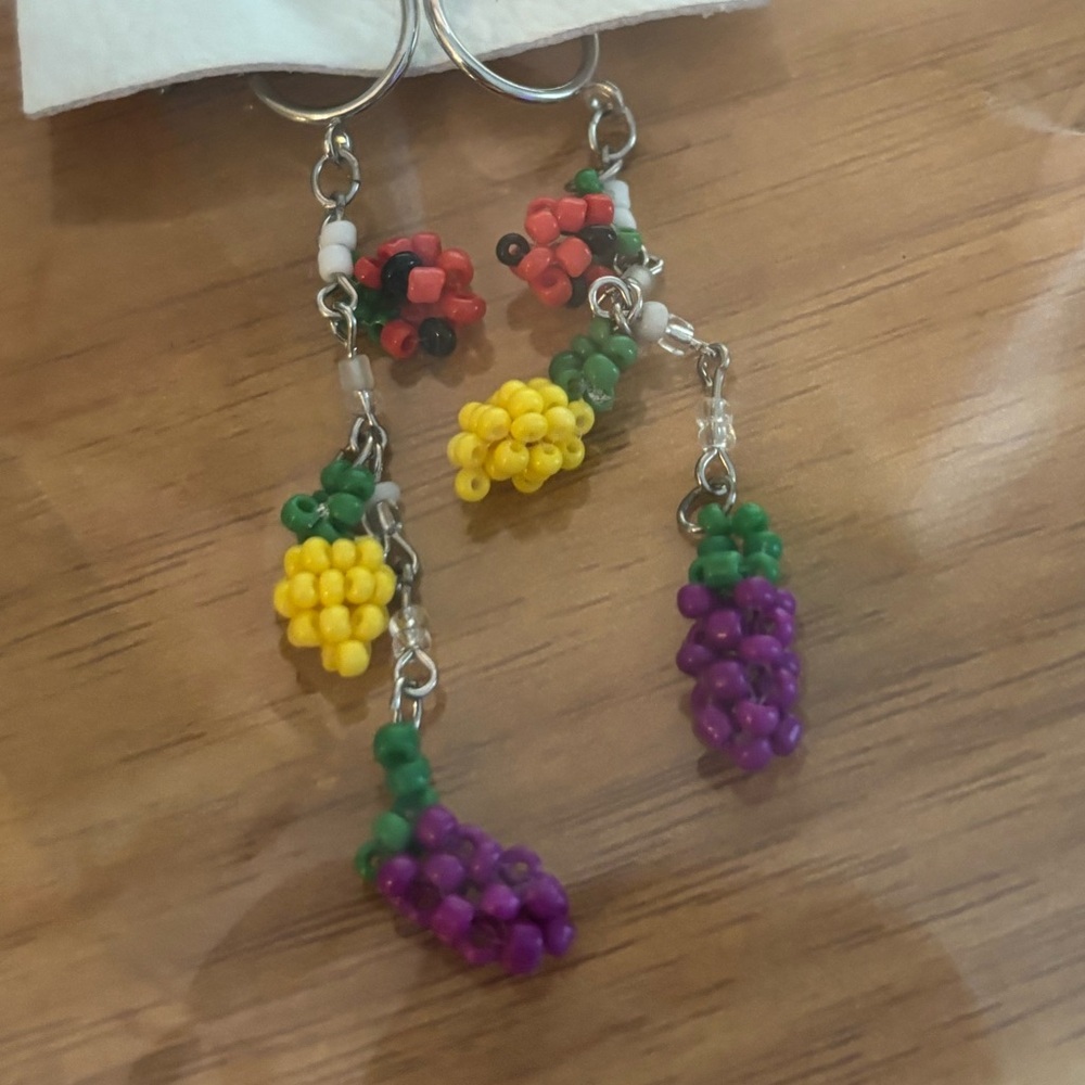 Free People Multicolor Beaded Earrings NWT - Picture 3 of 3